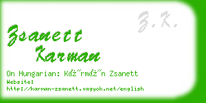 zsanett karman business card